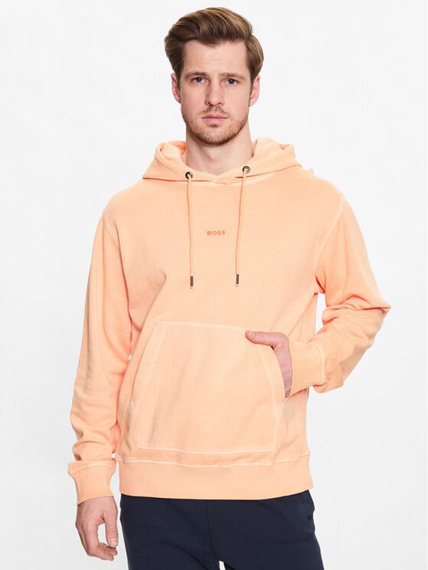 Boss Boss Суитшърт 50472411 Оранжев Regular Fit