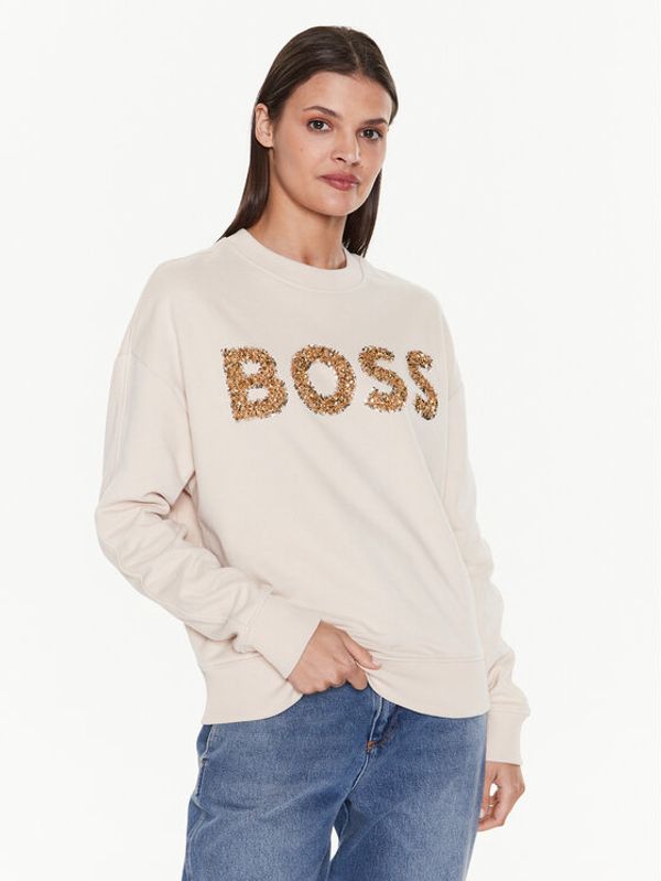 Boss Boss Суитшърт 50484443 Жълт Oversize