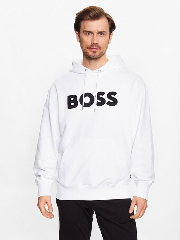 Boss Boss Суитшърт 50486243 Бял Oversize
