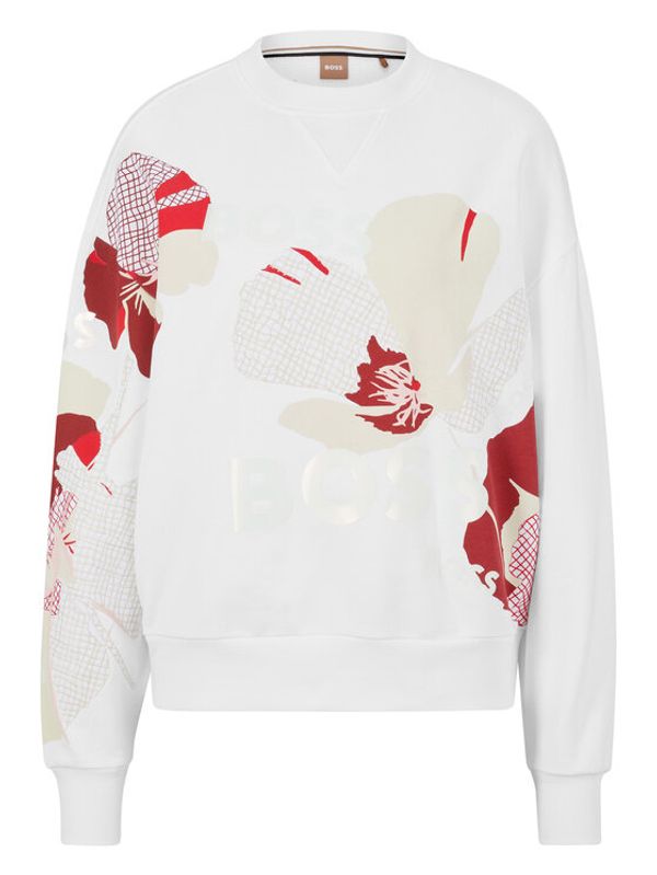 Boss Boss Суитшърт 50489524 Бял Relaxed Fit