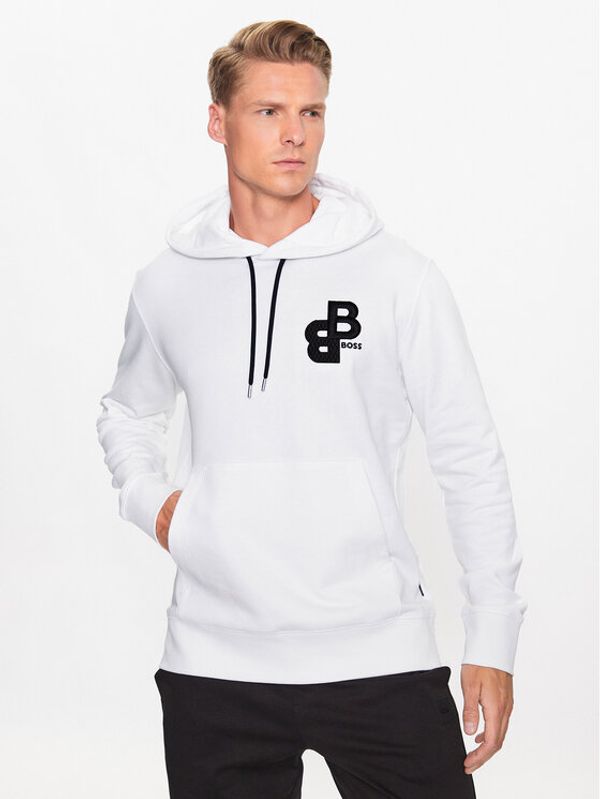 Boss Boss Суитшърт 50499925 Бял Regular Fit