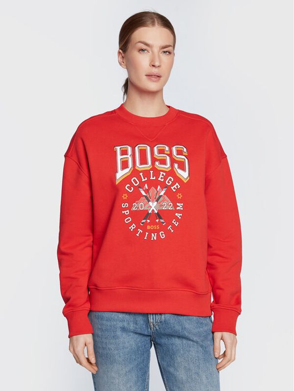 Boss Boss Суитшърт Ecaisa_College 50479959 Червен Regular Fit