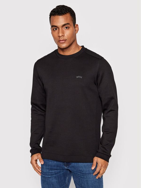 Boss Boss Суитшърт Salbo Curved 50474192 Черен Regular Fit