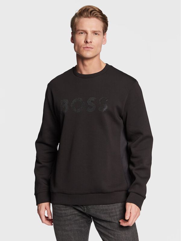 Boss Boss Суитшърт Salbo Diamond 50485505 Черен Regular Fit