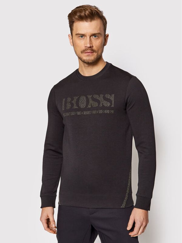 Boss Boss Суитшърт Salbo Iconic 50456419 Черен Slim Fit