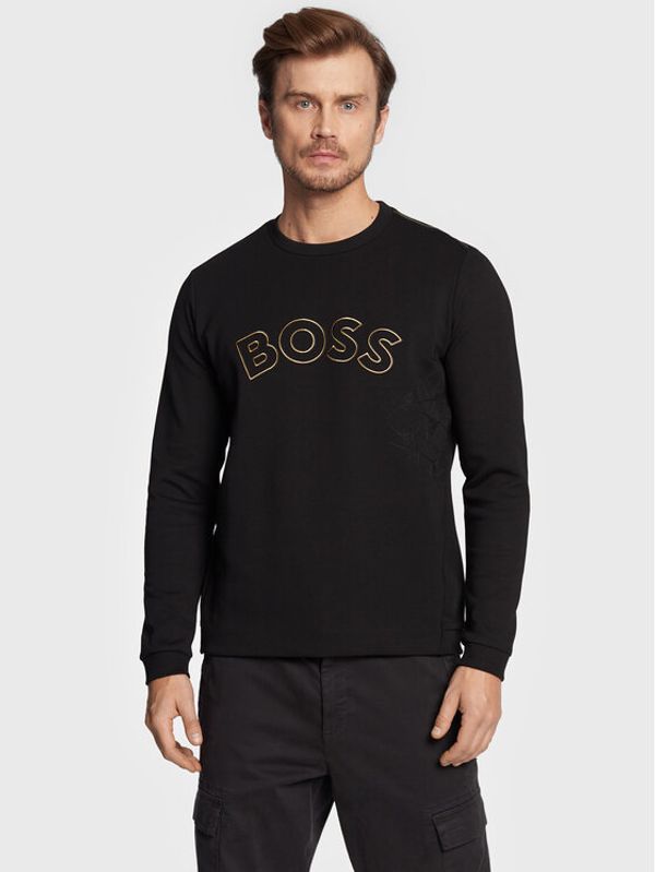 Boss Boss Суитшърт Salbo Iconic 50477122 Черен Regular Fit