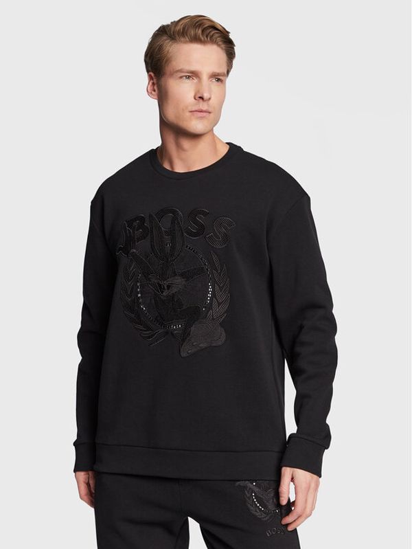 Boss Boss Суитшърт Salbo Lunar 50483822 Черен Regular Fit