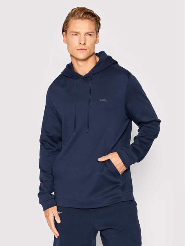 Boss Boss Суитшърт Soddy Curved 50471849 Тъмносин Regular Fit