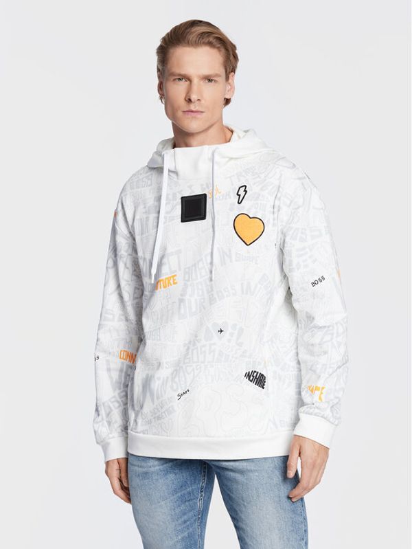 Boss Boss Суитшърт Soody Lotus 50476403 Бял Relaxed Fit