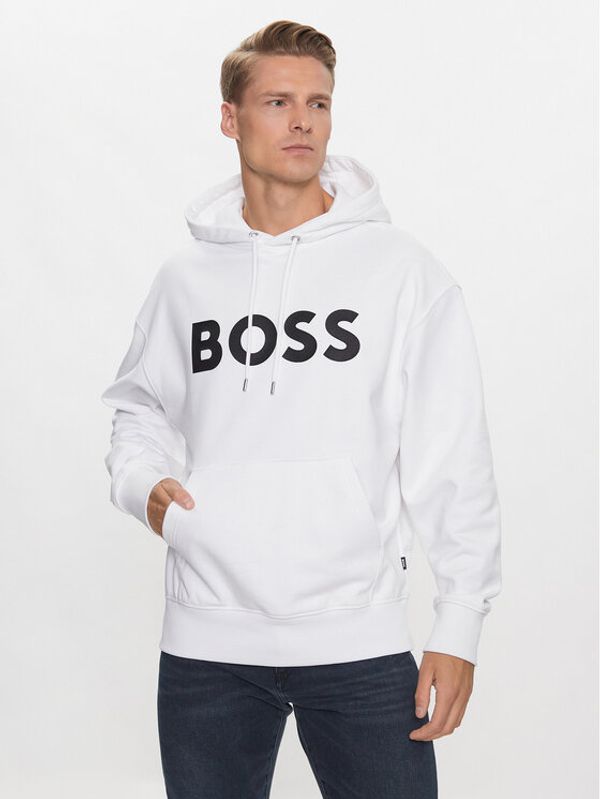 Boss Boss Суитшърт Sullivan 16 50496661 Бял Oversize