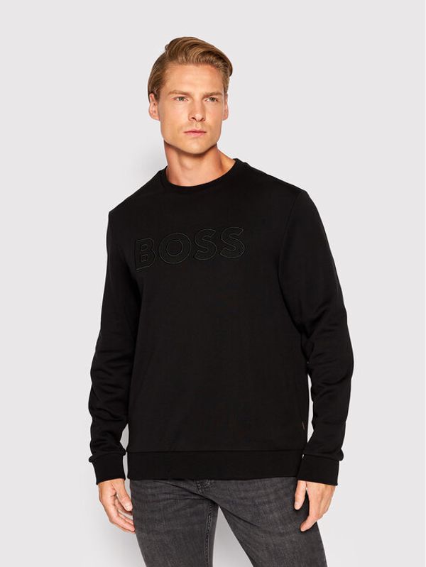 Boss Boss Суитшърт Welogocrew 50472421 Черен Regular Fit