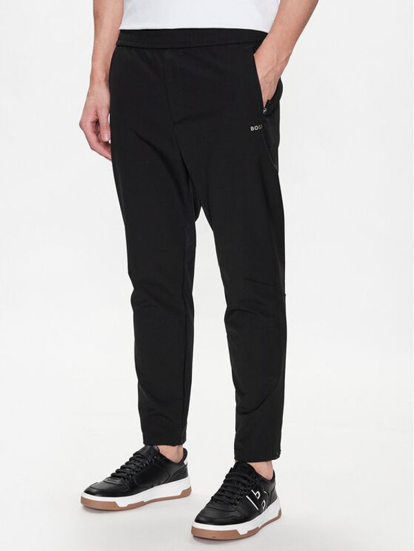 Boss Boss Текстилни панталони 50482655 Черен Tapered Fit