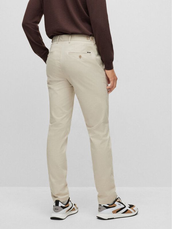 Boss Boss Текстилни панталони 50485076 Бежов Slim Fit