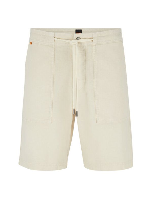 Boss Boss Текстилни панталони 50488627 Бежов Regular Fit