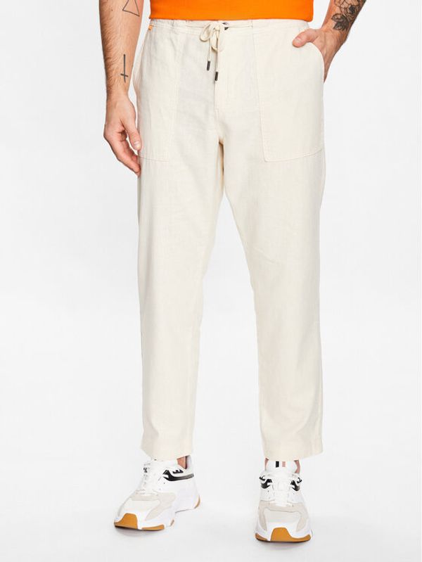 Boss Boss Текстилни панталони 50488632 Бежов Regular Fit