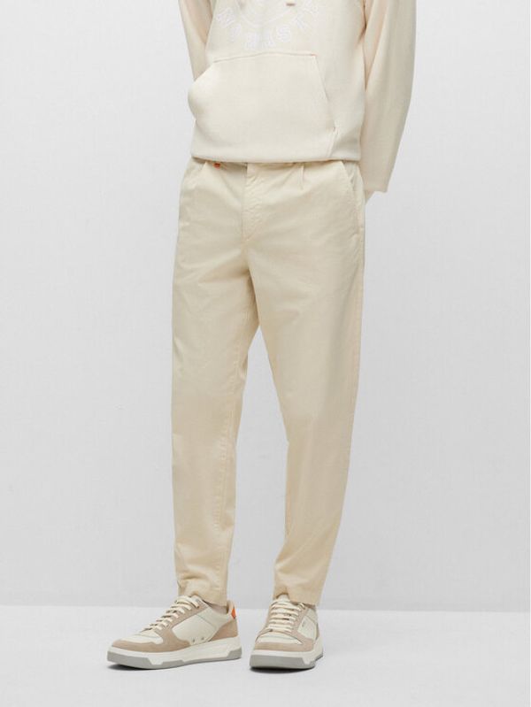 Boss Boss Текстилни панталони 50489106 Бежов Slim Fit