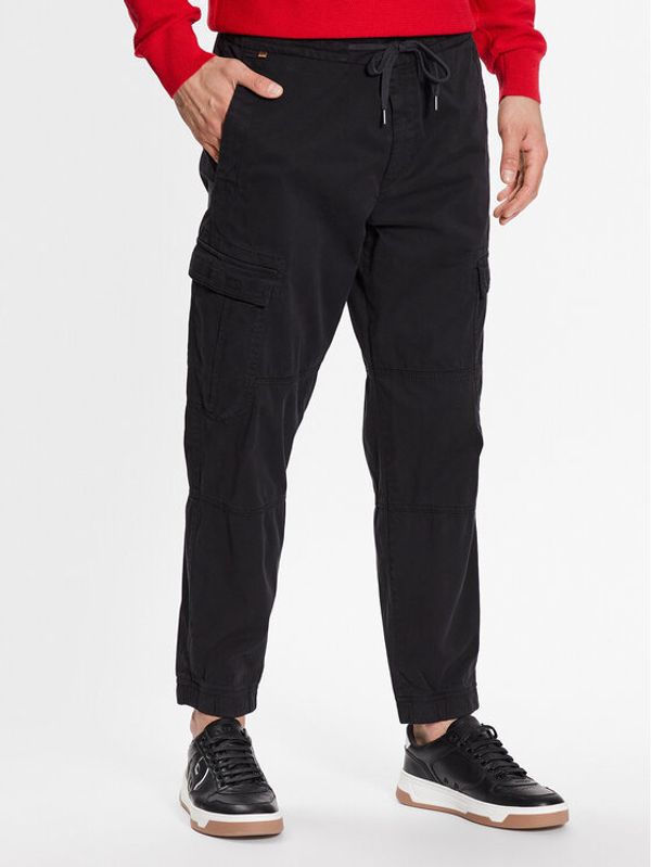 Boss Boss Текстилни панталони 50489111 Черен Regular Fit