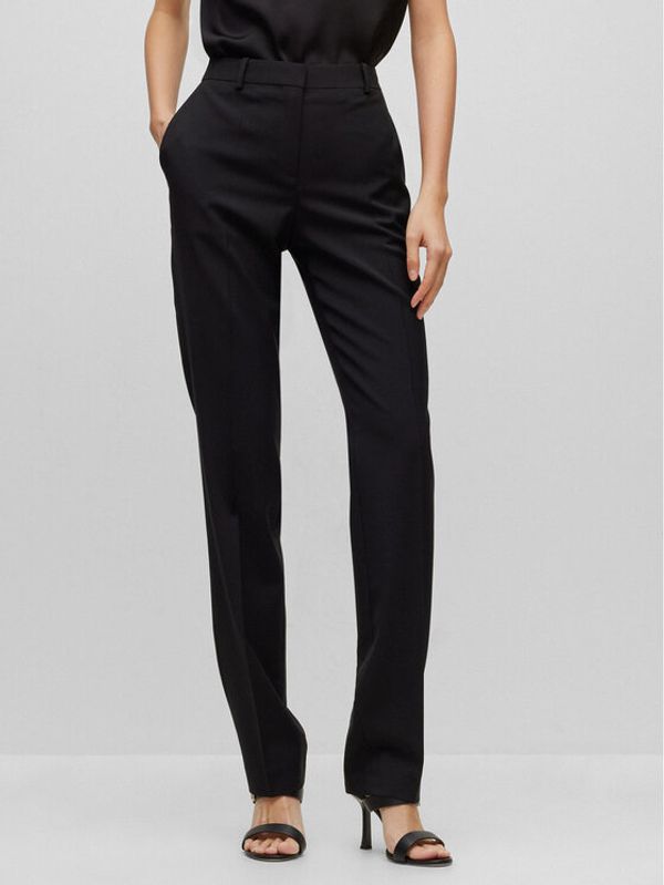 Boss Boss Текстилни панталони 50490045 Черен Regular Fit