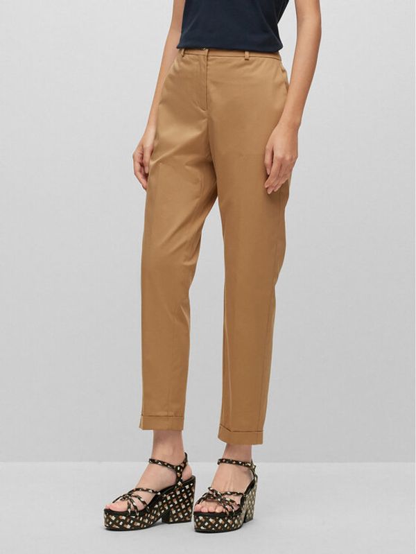 Boss Boss Текстилни панталони 50490057 Бежов Regular Fit