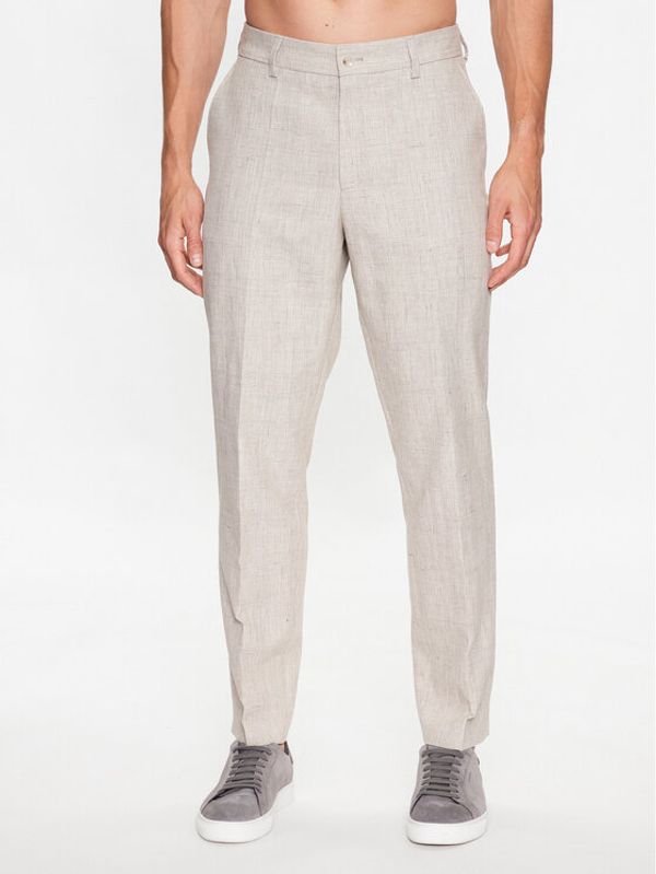 Boss Boss Текстилни панталони 50493507 Бежов Tapered Fit