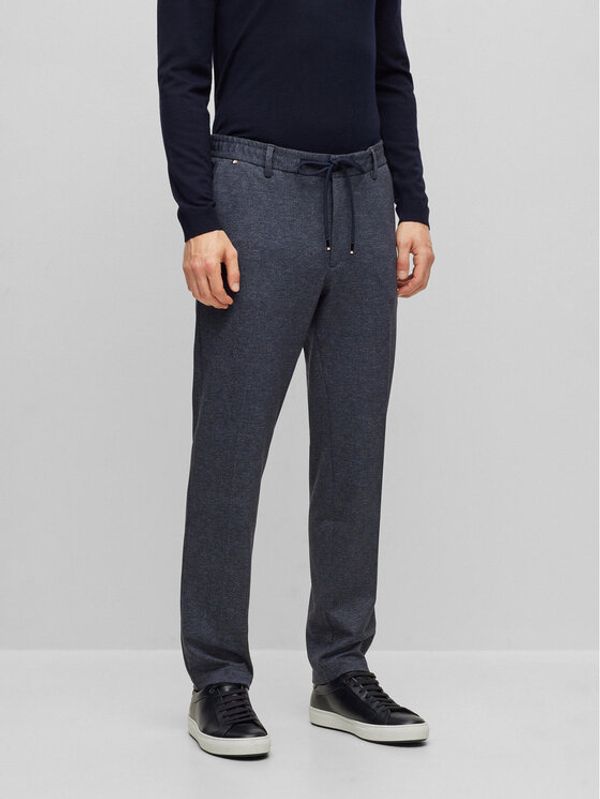 Boss Boss Текстилни панталони 50495621 Тъмносин Regular Fit