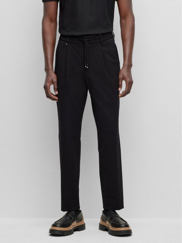 Boss Boss Текстилни панталони 50498126 Черен Relaxed Fit