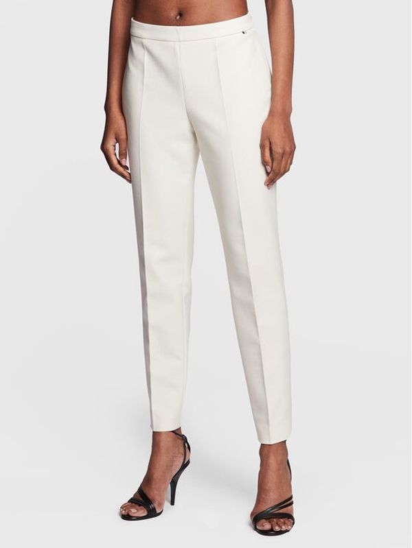 Boss Boss Текстилни панталони Tiluna 50472636 Екрю Regular Fit