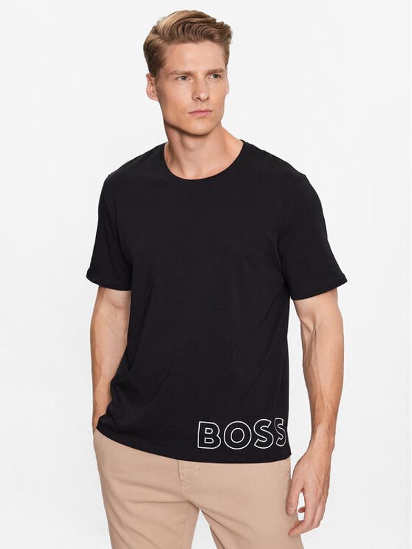 Boss Boss Тениска на пижама 50472750 Черен Regular Fit