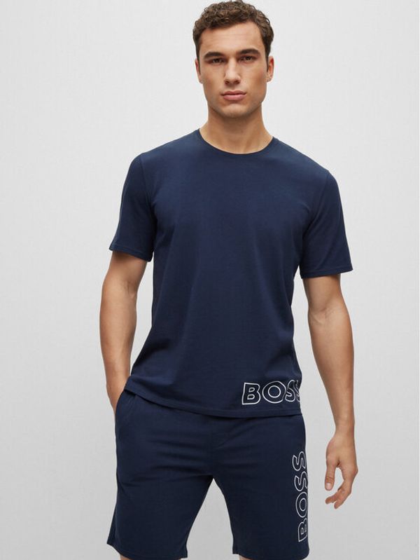 Boss Boss Тениска на пижама 50472750 Син Regular Fit