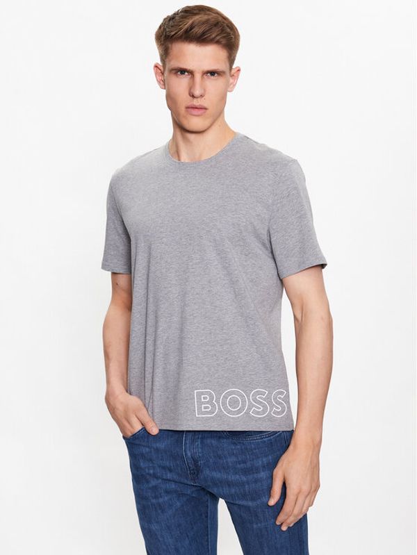 Boss Boss Тениска на пижама 50472750 Сив Regular Fit