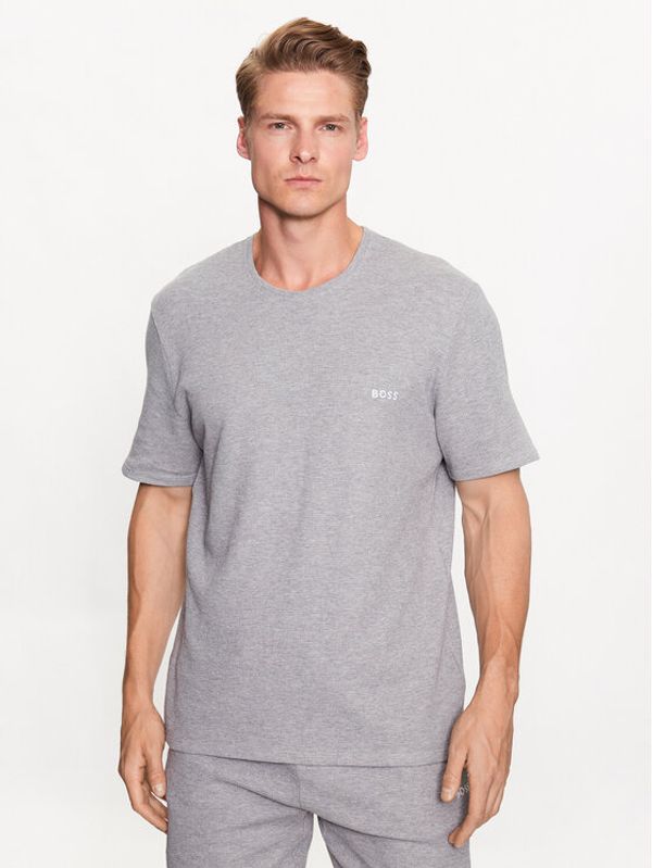 Boss Boss Тениска на пижама 50480834 Сив Regular Fit