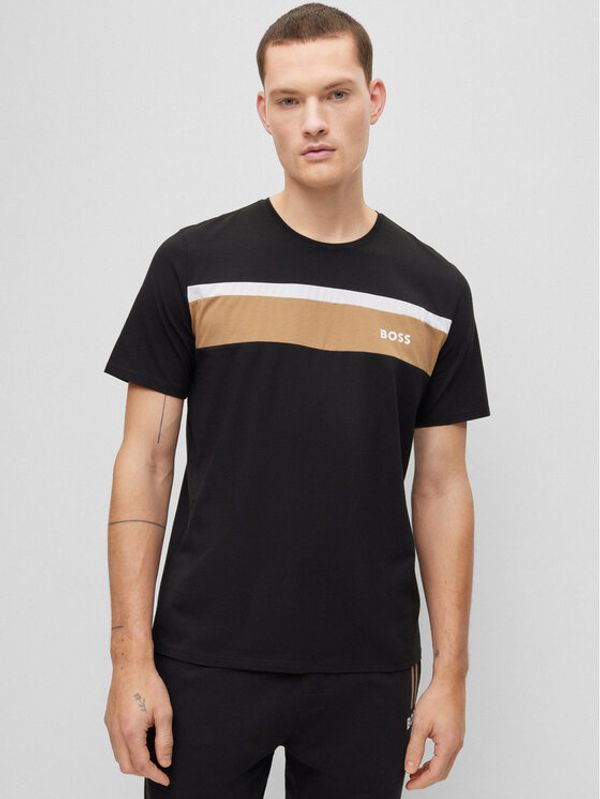 Boss Boss Тениска на пижама 50490923 Черен Regular Fit