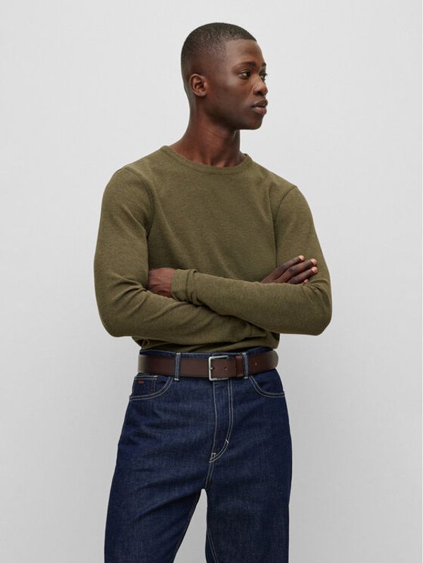 Boss Boss Тениска с дълъг ръкав 50472309 Зелен Slim Fit