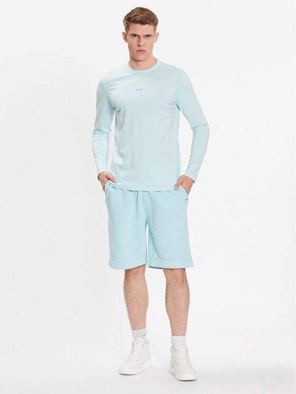 Boss Boss Тениска с дълъг ръкав 50477451 Син Regular Fit