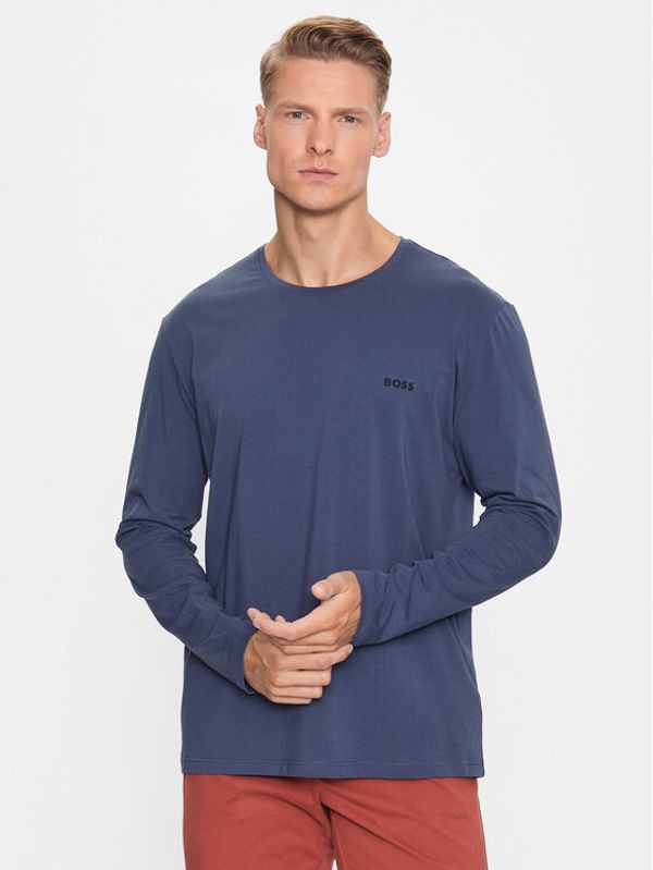 Boss Boss Тениска с дълъг ръкав 50480541 Син Regular Fit