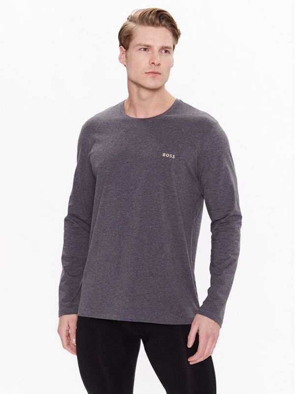Boss Boss Тениска с дълъг ръкав 50480541 Сив Regular Fit