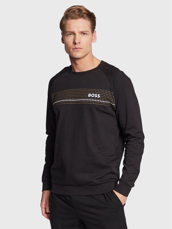 Boss Boss Тениска с дълъг ръкав Authentic 50485952 Черен Regular Fit