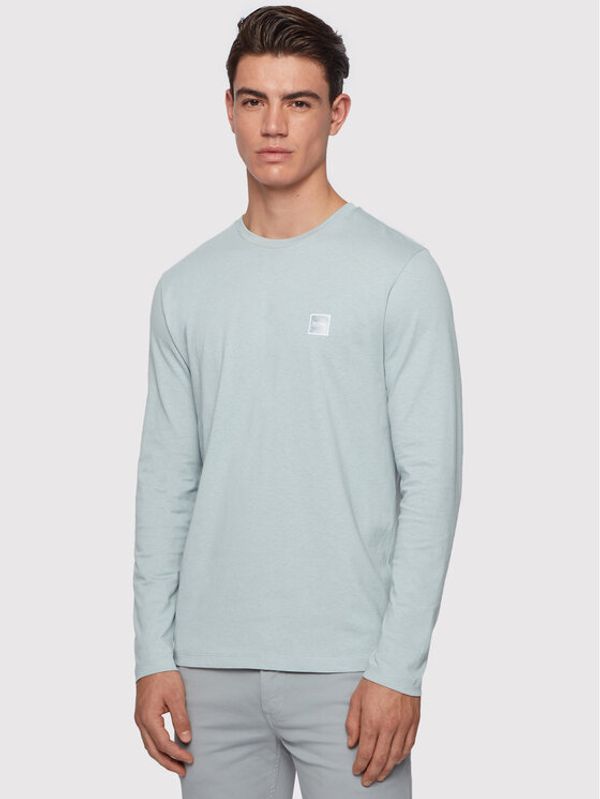 Boss Boss Тениска с дълъг ръкав Tacks 50393629 Син Regular Fir