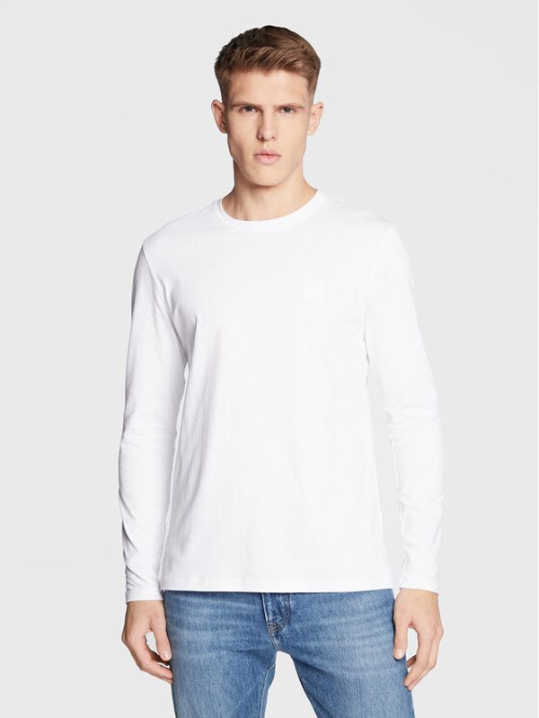 Boss Boss Тениска с дълъг ръкав Tacks 50476192 Бял Regular Fit