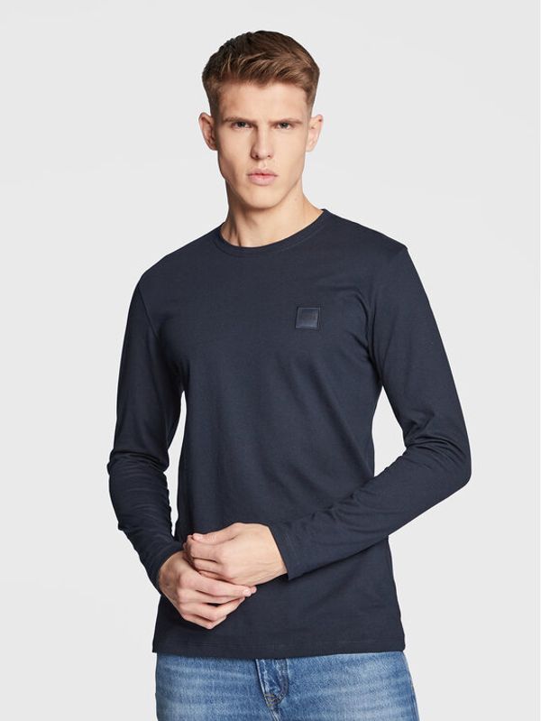 Boss Boss Тениска с дълъг ръкав Tacks 50476192 Тъмносин Regular Fit