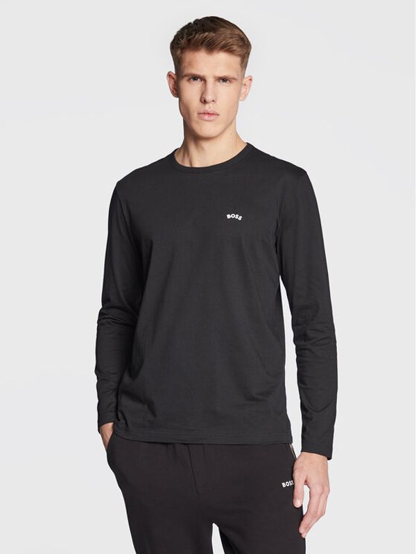 Boss Boss Тениска с дълъг ръкав Togn Curved 50472551 Черен Regular Fit