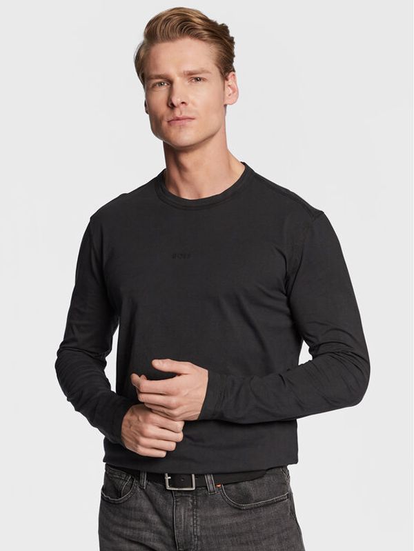 Boss Boss Тениска с дълъг ръкав Tokkslong Черен Regular Fit