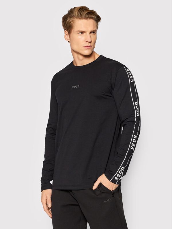 Boss Boss Тениска с дълъг ръкав Twrapped 50465683 Черен Regular Fit