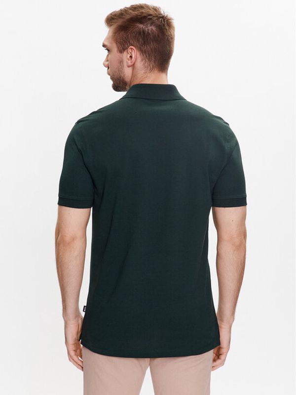 Boss Boss Тениска с яка и копчета 50468301 Зелен Regular Fit