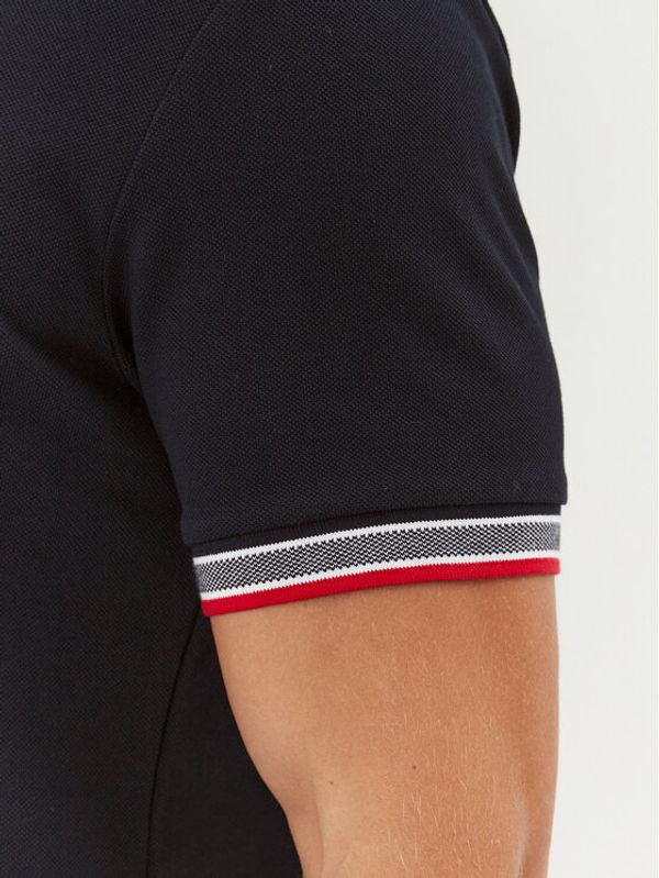 Boss Boss Тениска с яка и копчета 50468983 Син Regular Fit