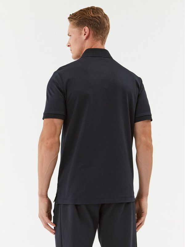 Boss Boss Тениска с яка и копчета 50486953 Тъмносин Regular Fit