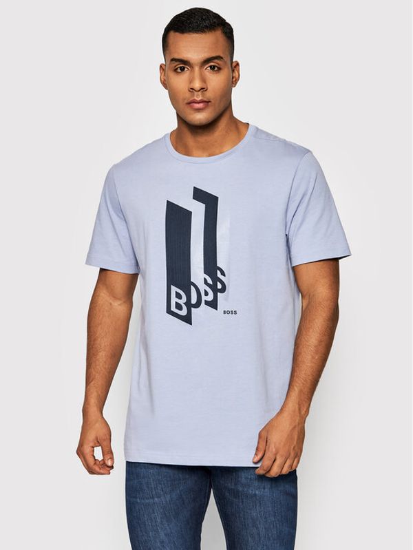 Boss Boss Тишърт 50462873 Виолетов Regular Fit