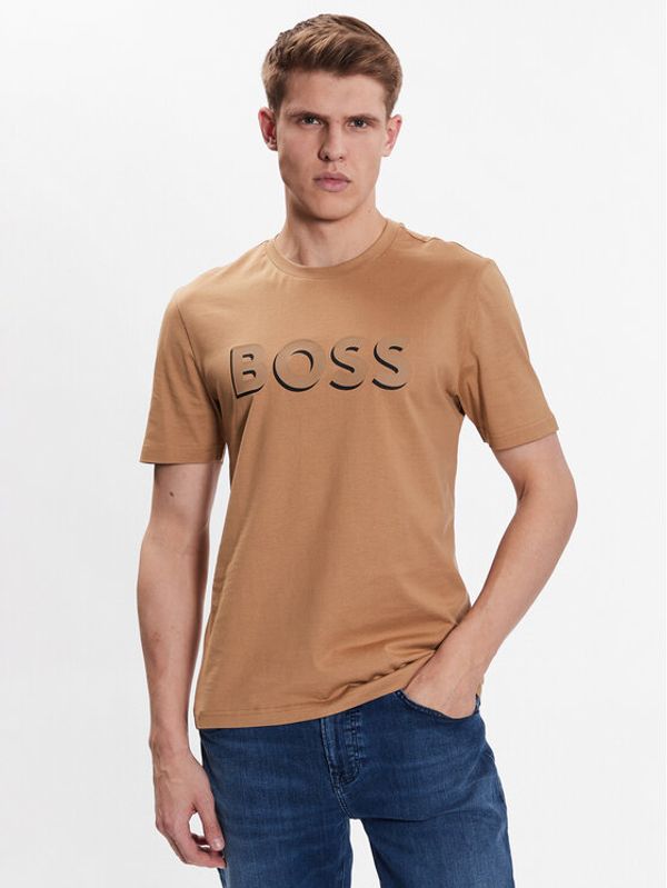 Boss Boss Тишърт 50481611 Бежов Regular Fit