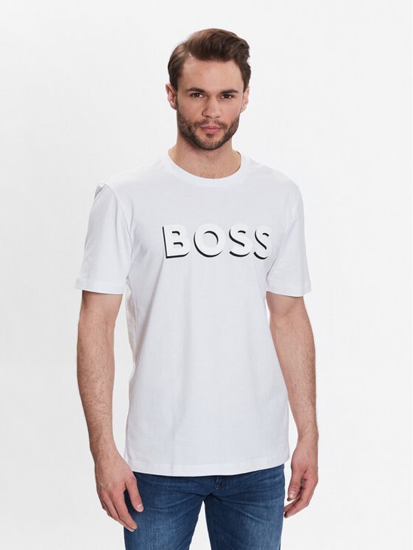 Boss Boss Тишърт 50481611 Бял Regular Fit