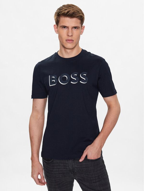 Boss Boss Тишърт 50481611 Син Regular Fit